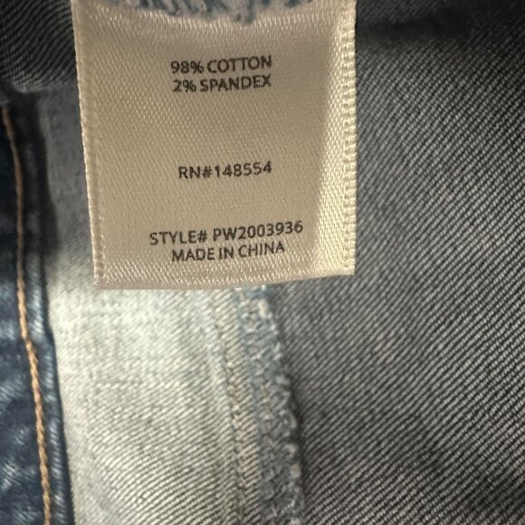 NWT tgla Womens Plus Size 2X Blue Jeans Button Fly Straight Leg Ankle High Rise - Picture 14 of 16